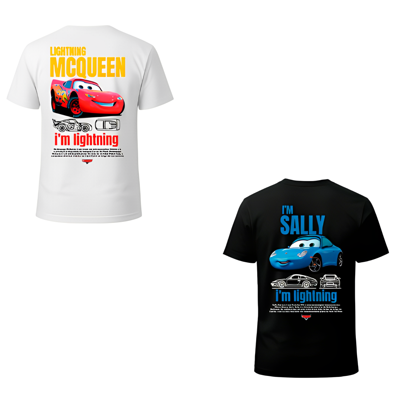 Camiseta Mcqueen e Sally Casal