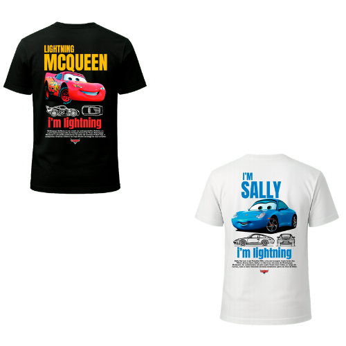 Camiseta Mcqueen e Sally Casal