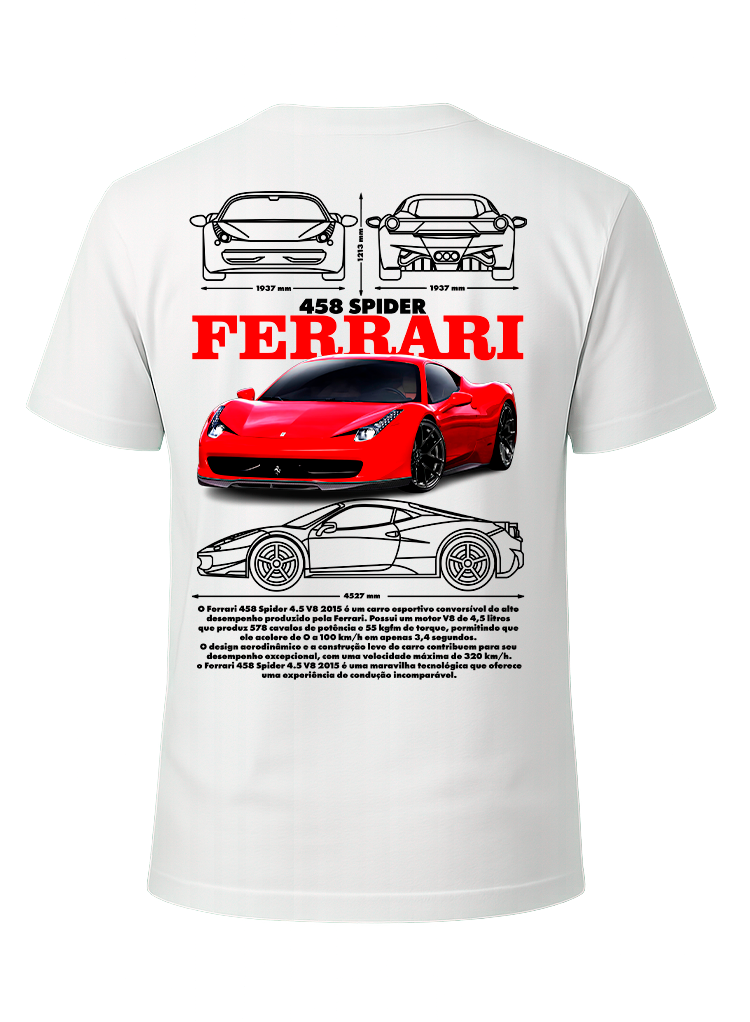 Camiseta Ferrari 458 Spider