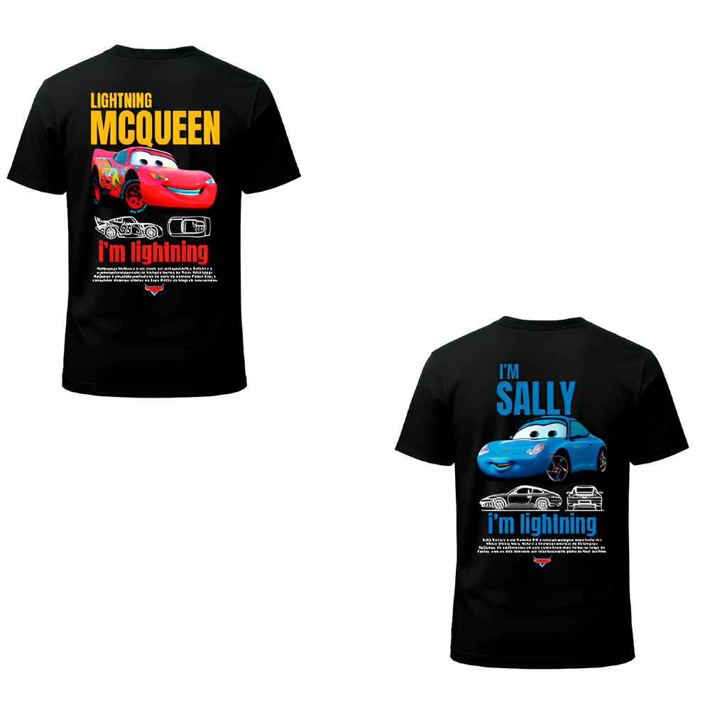 Camiseta Mcqueen e Sally Casal